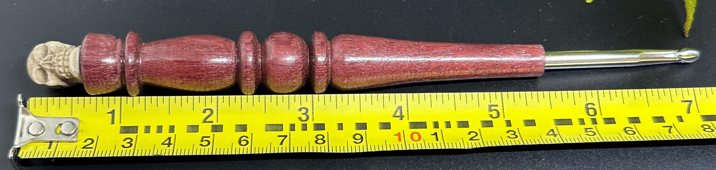 Crochet Hook - One-of-a-Kind Handcrafted Ebony Wood - Ergonomic Design, 6 Inch Length Obscurious Creations