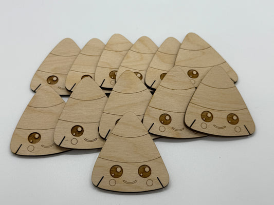 Happy Candy Corn Wooden Bobbins: Embroidery Floss Organizer, Set of 12 Velvet Guillotine