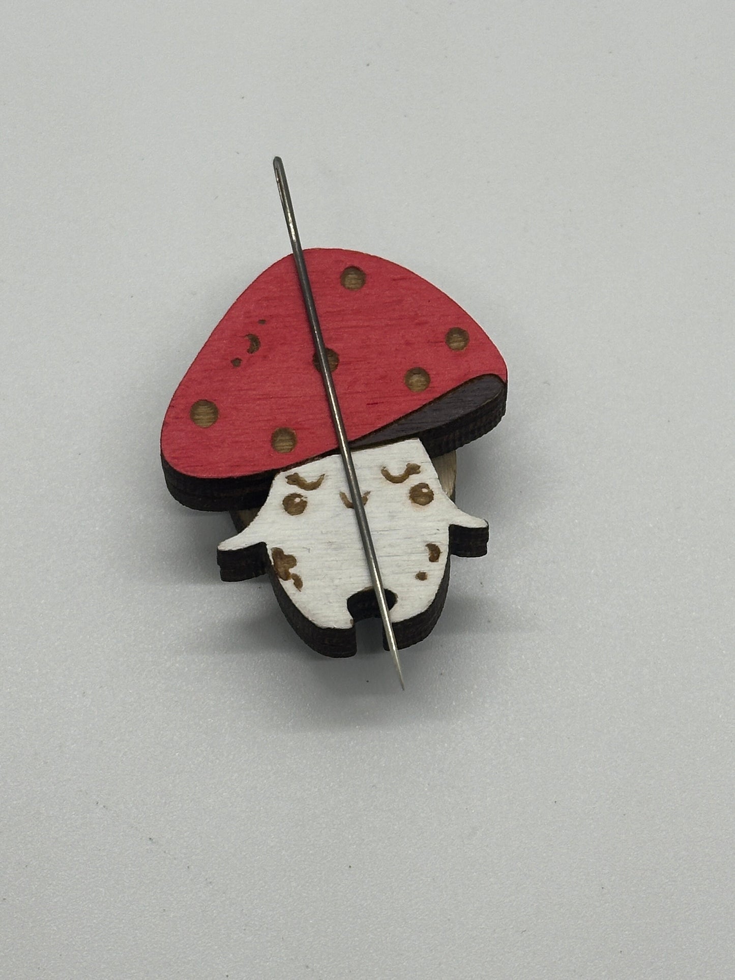 Friendly Mushroom Creature Needle Minder - Embroidery | Cross Stitch | Needlepoint | Sewing
