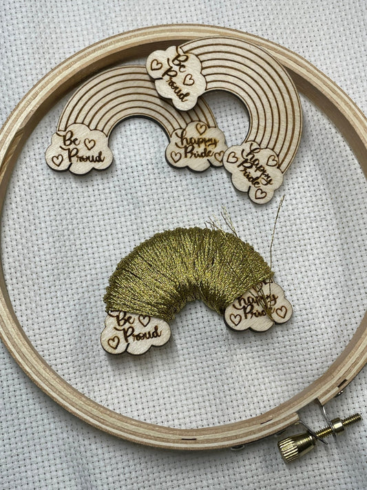 Pride Rainbow Floss Bobbin - Thread Organizer - Embroidery | Cross Stitch | Needlepoint | Crewel | Sewing Bobbin - Obscurious Creations