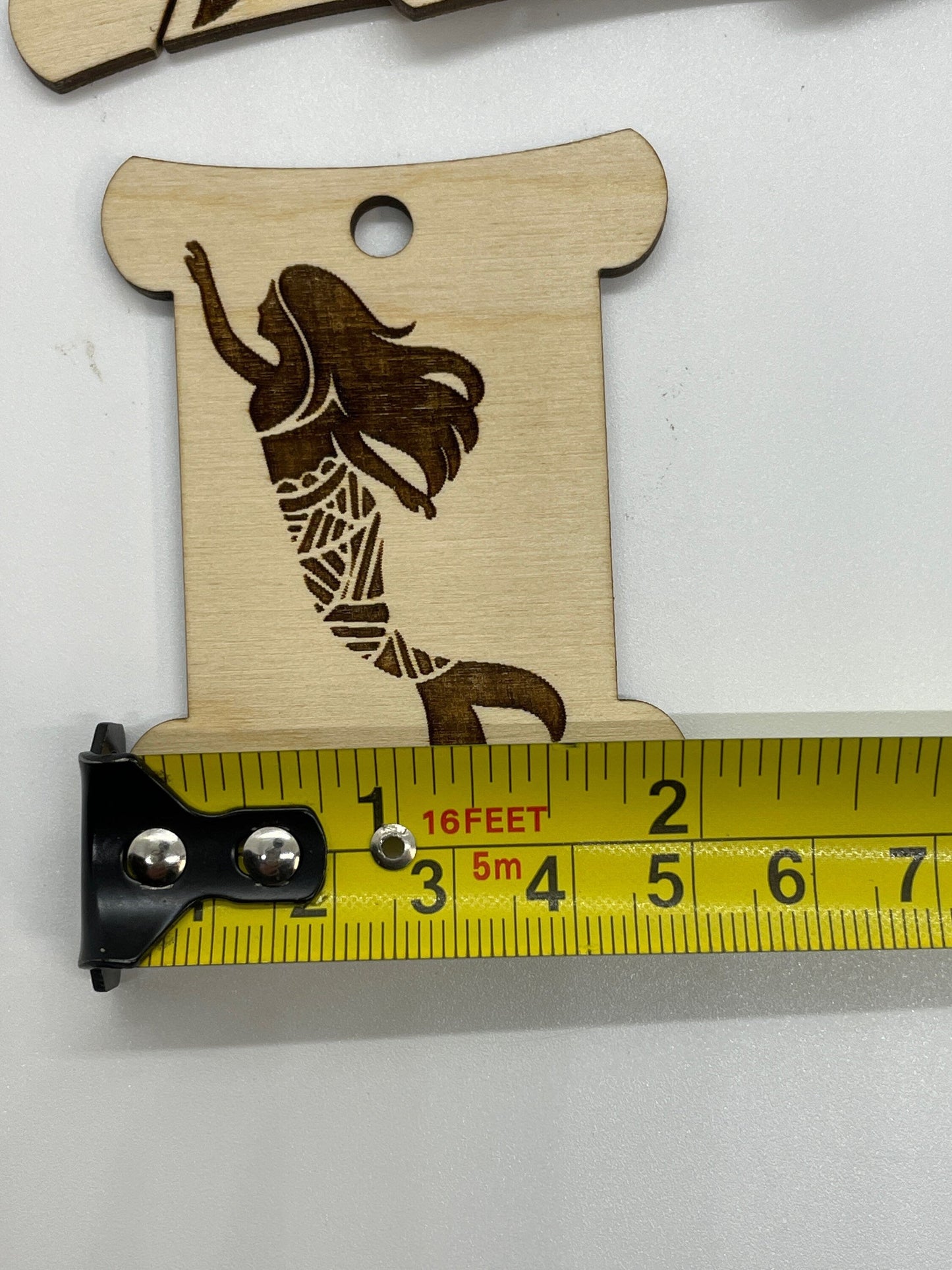 Wooden Mermaid Floss Bobbin - Thread Organizer - Embroidery | Cross Stitch | Needlepoint | Crewel Obscurious Creations