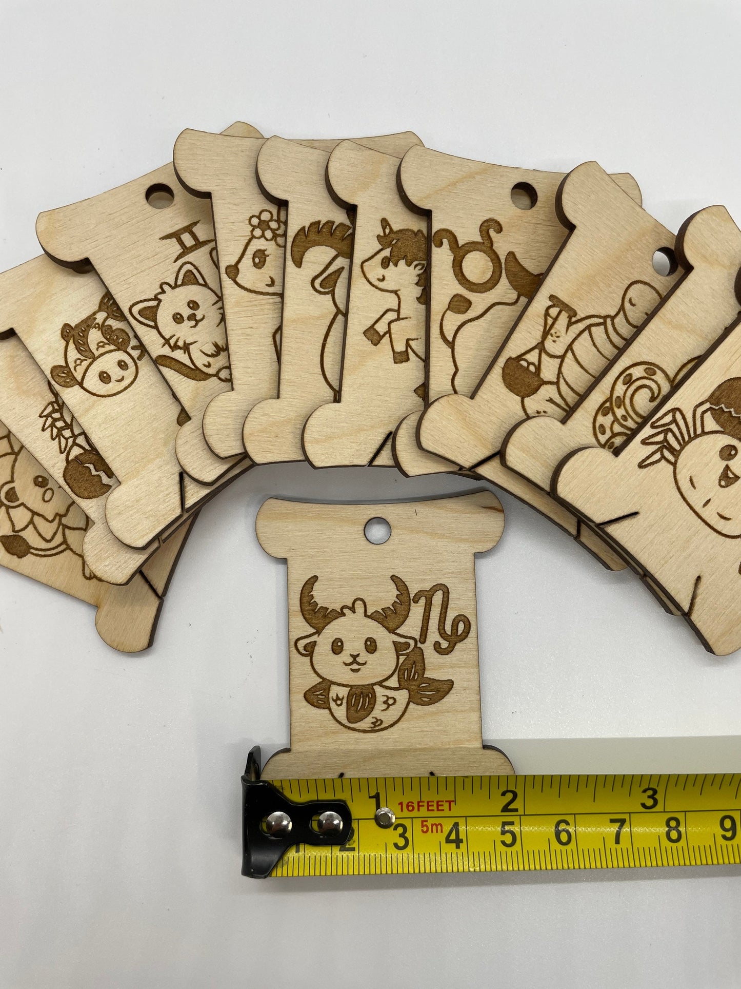 Wooden Zodiac Animal - Floss Bobbin - Thread Organizer - Embroidery | Cross Stitch | Needlepoint | Crewel