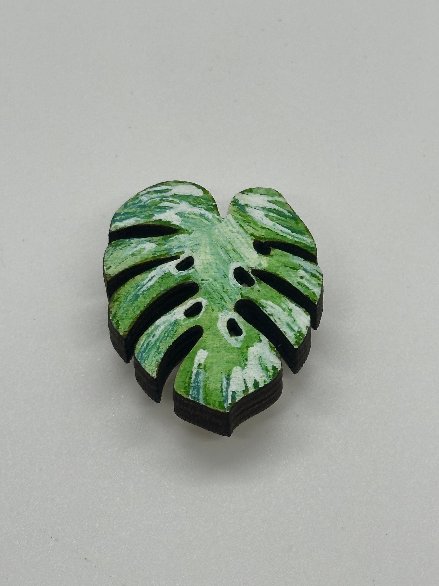 Monstera Leaf  Needle Minder - Embroidery | Cross Stitch | Needlepoint | Sewing