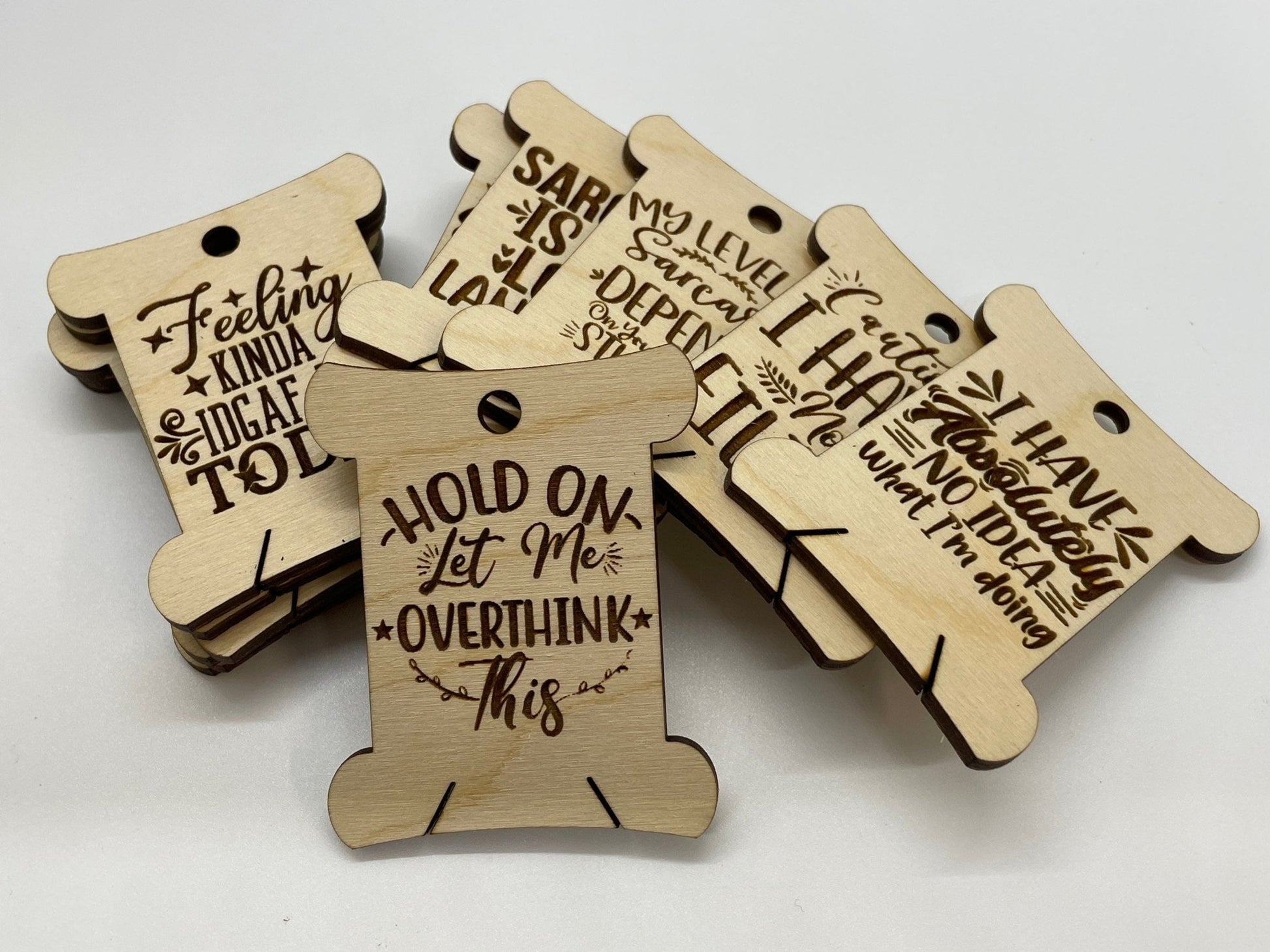 Sarcastic Sayings Floss Bobbin - Thread Organizer - Embroidery | Cross Stitch | Needlepoint | Crewel - Obscurious Creations